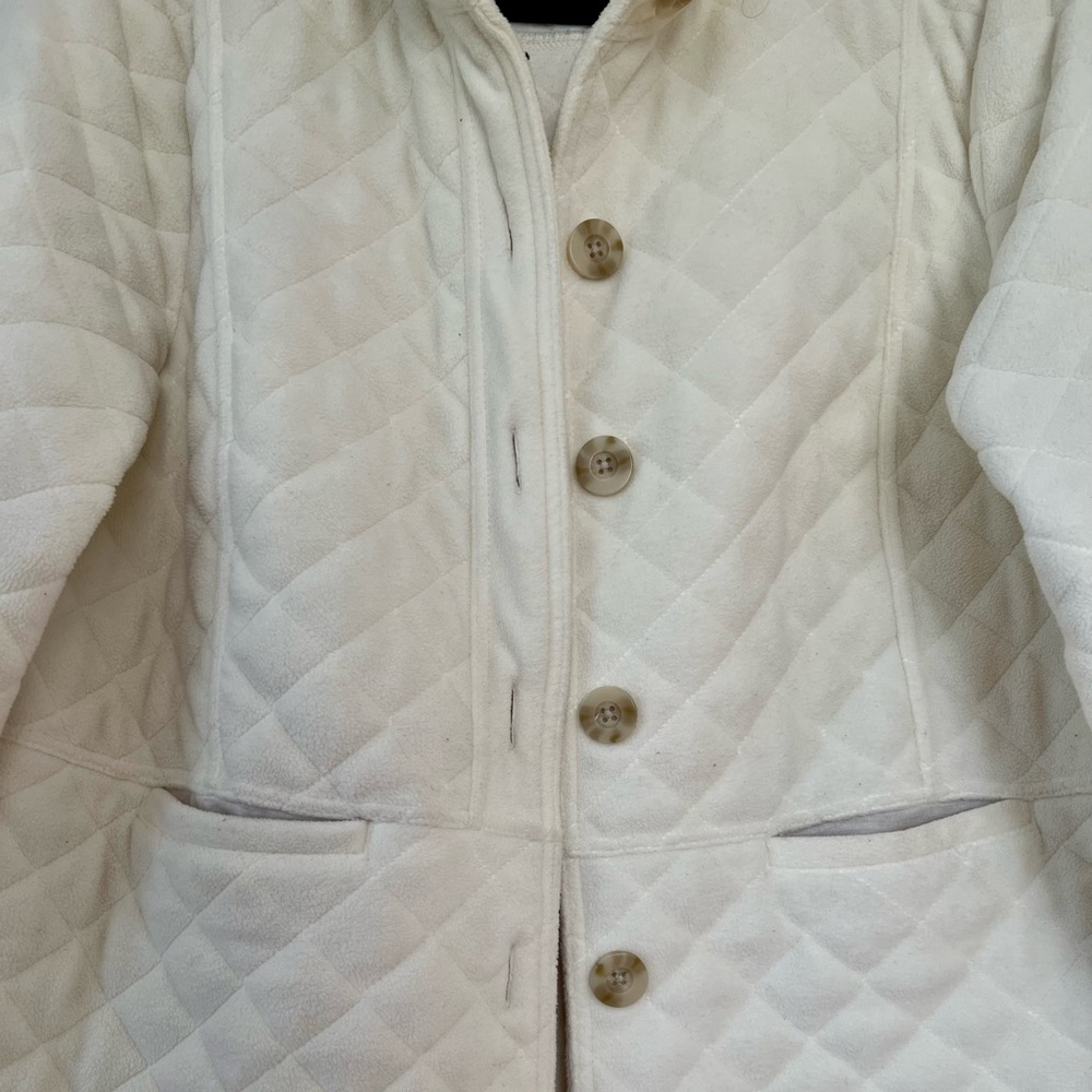 Cream Quilted Coat - Picture 2 of 5
